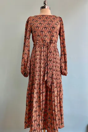 Final Sale Fanfare Cream and Brown Bounty Dress by Traffic People