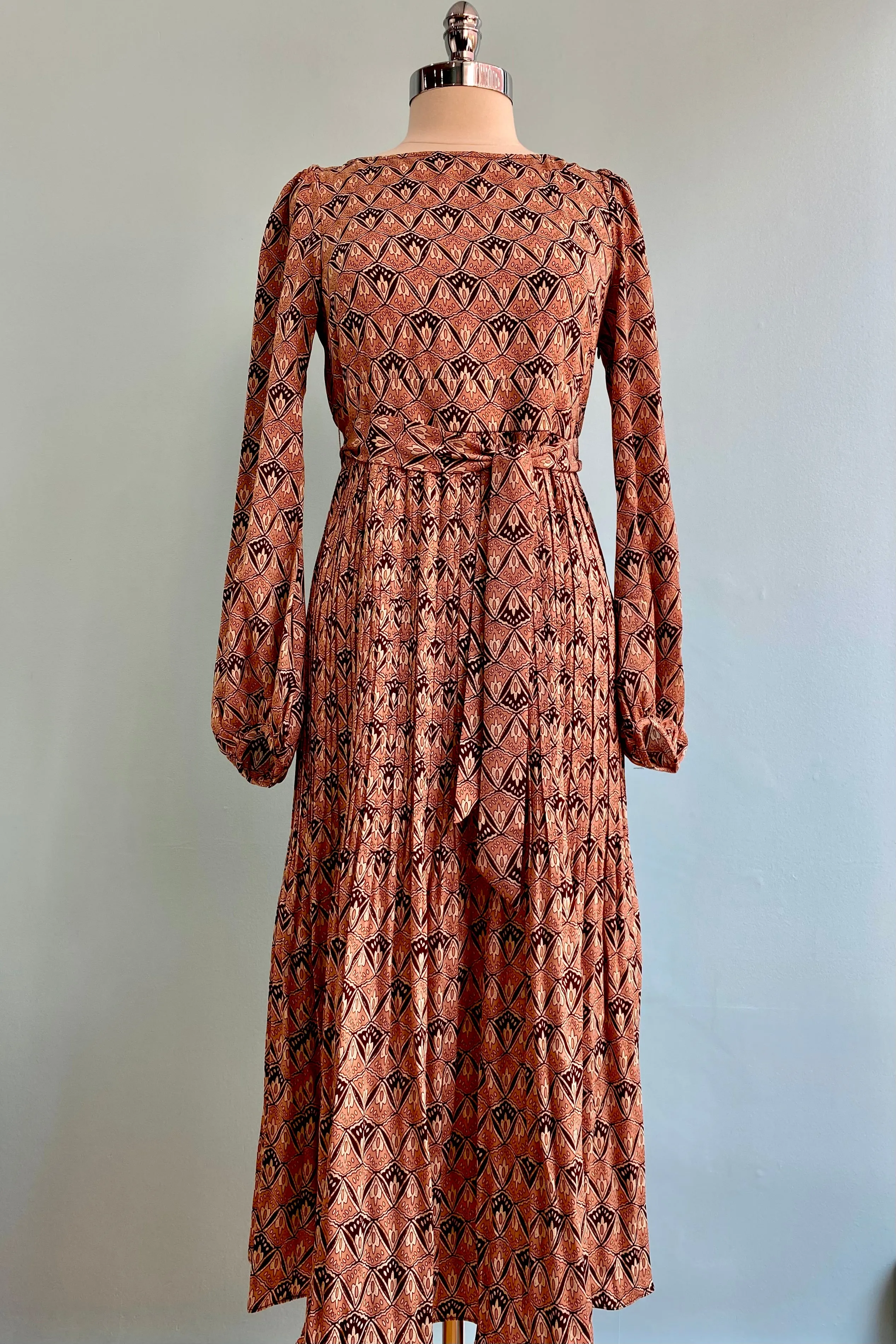 Final Sale Fanfare Cream and Brown Bounty Dress by Traffic People