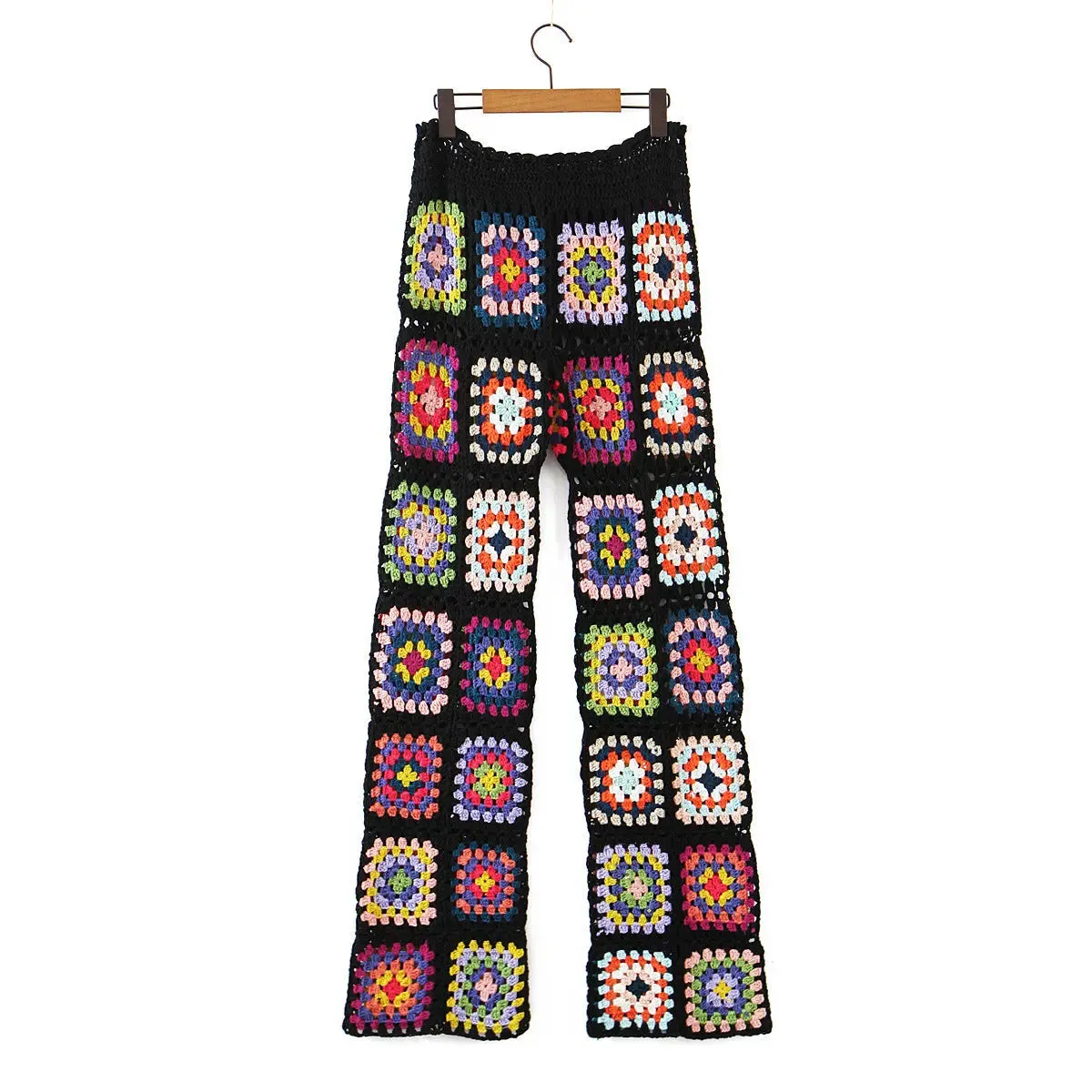 Floral Crochet Trousers