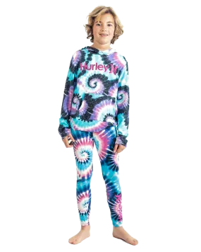 Girls Soft Hacci Hoodie in Tie Dye