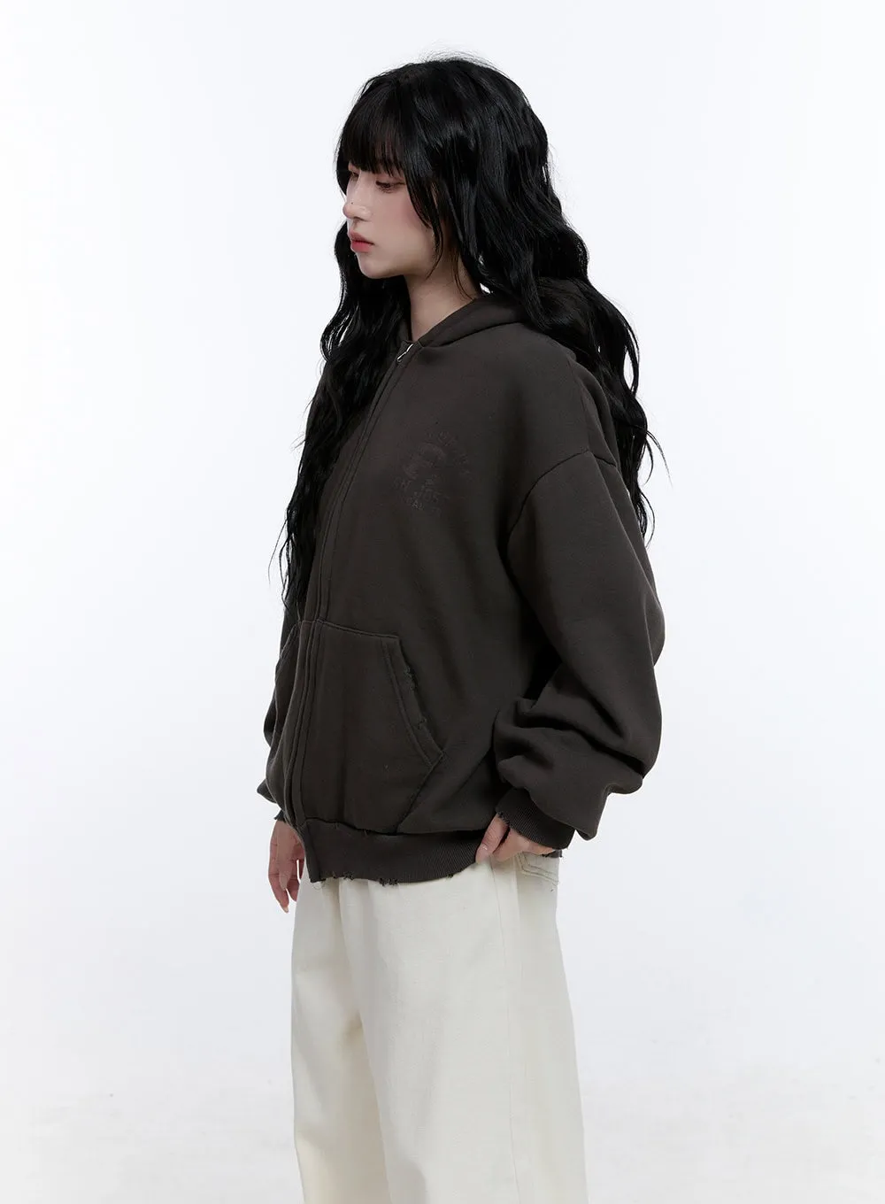 Graphic Oversized Hooded Sweatshirt CD419