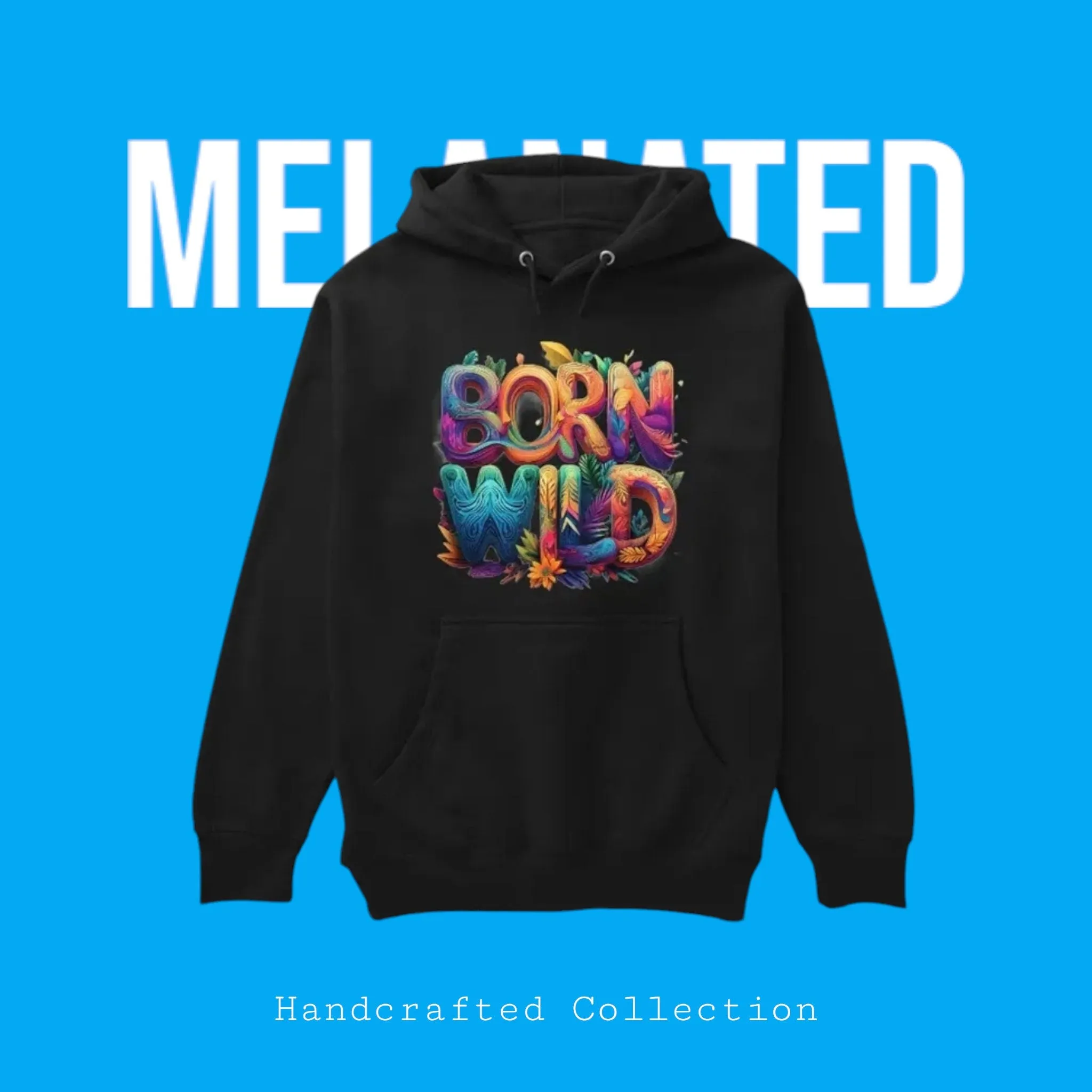 Hand-drawn Tiger Art, Unisex Graphic Pullover Hoodie - Bold Wildlife Design