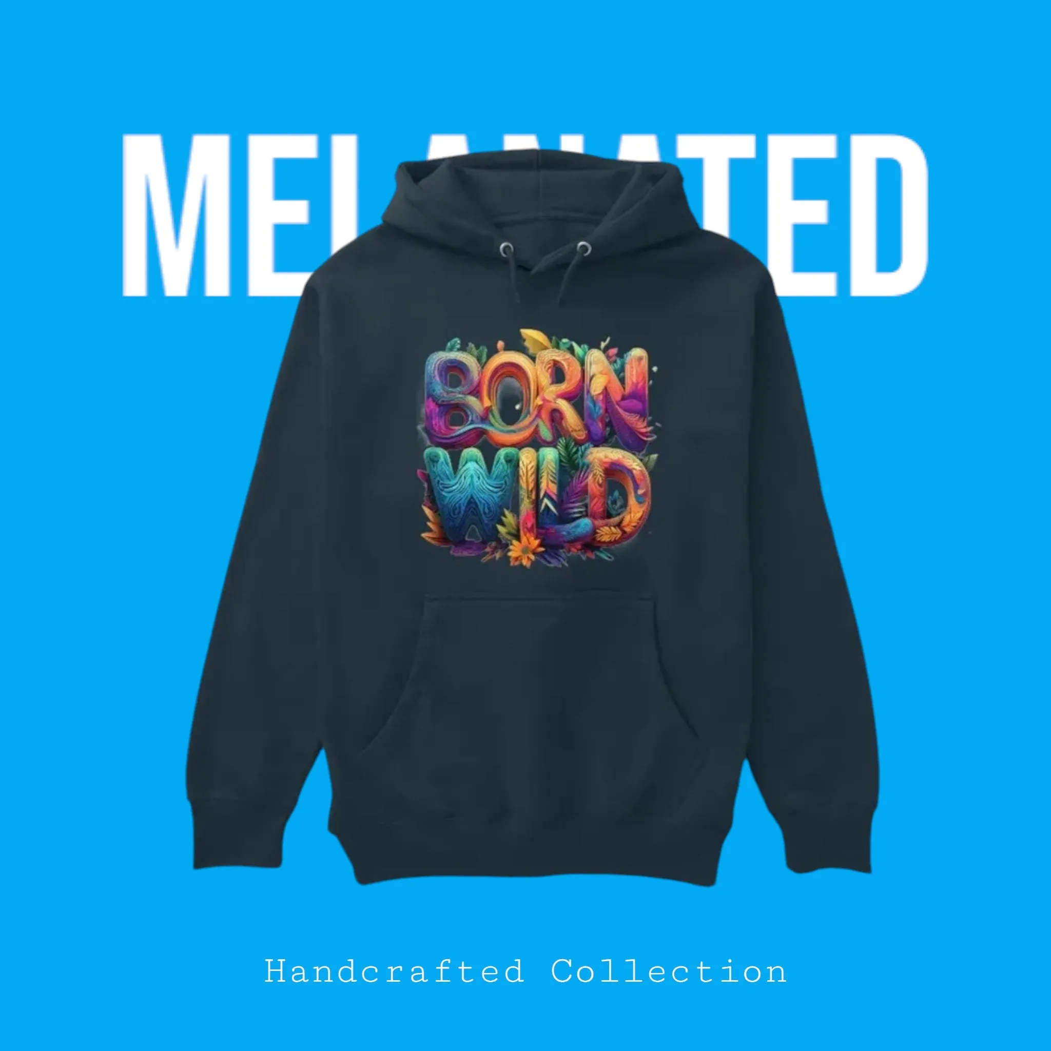 Hand-drawn Tiger Art, Unisex Graphic Pullover Hoodie - Bold Wildlife Design