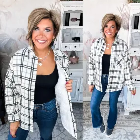 Hand in Hand Plaid Shacket - Ivory/Black