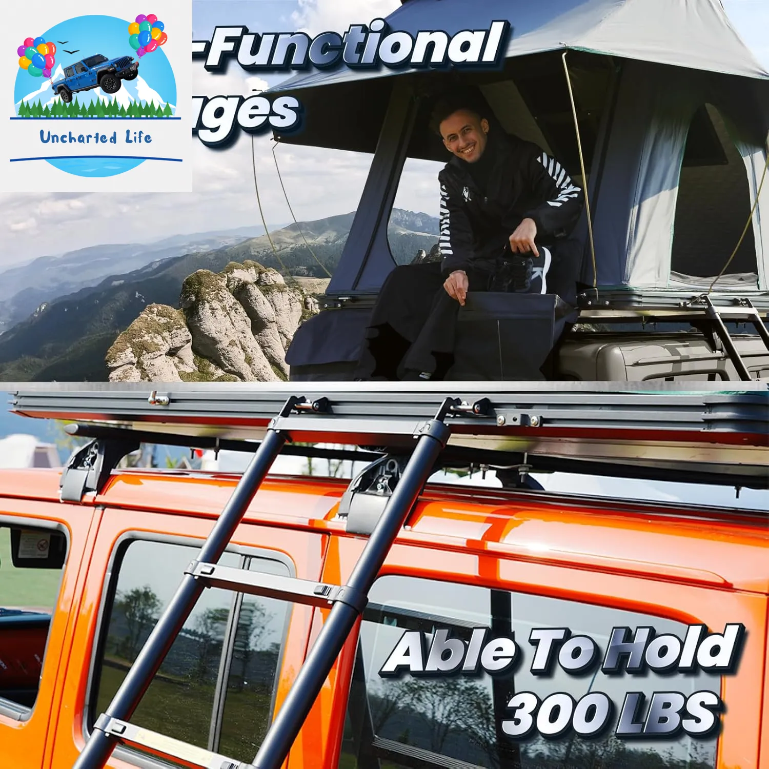 Hard Shell Rooftop Tent for Glamping – Fits SUV, Truck, Jeep