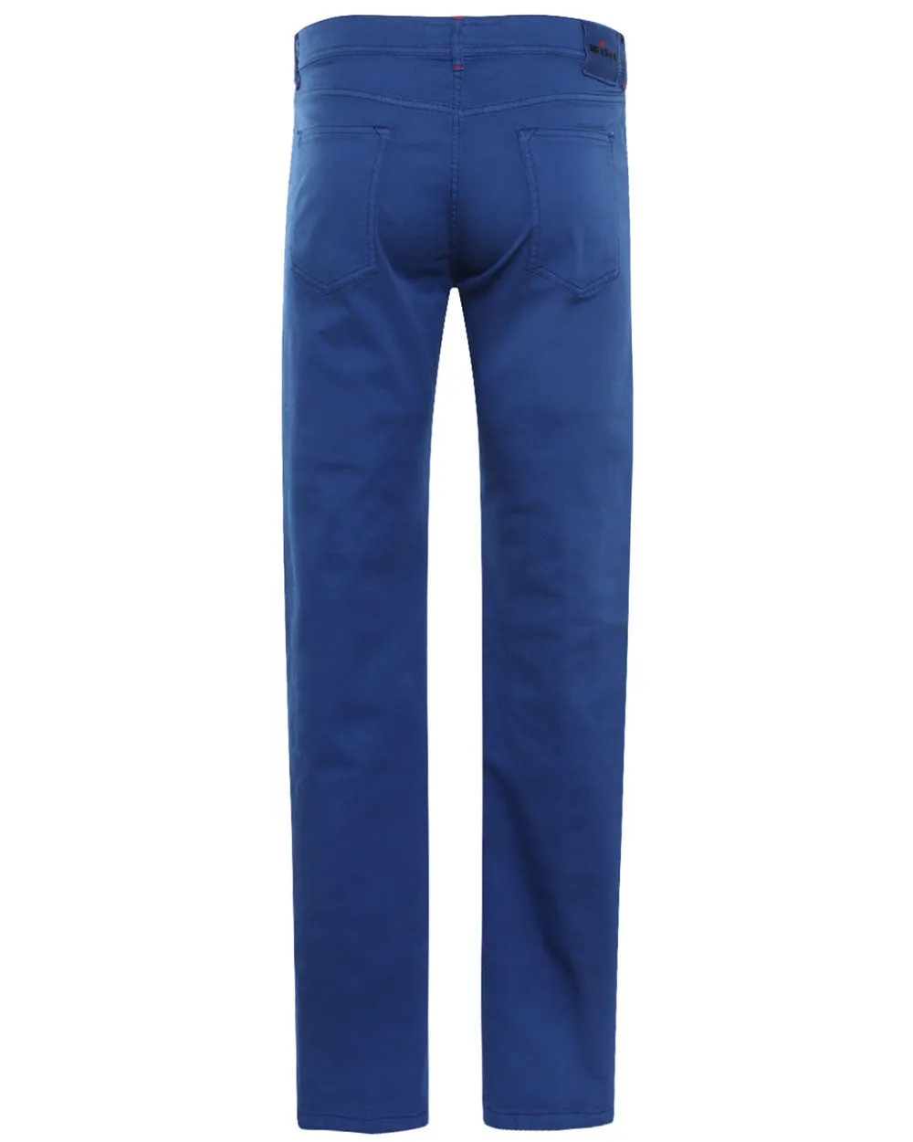 High Blue Cotton Blend Slim Fit Chino Pant