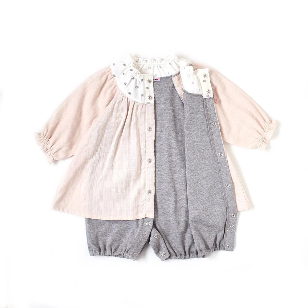 Hoppetta Tunic Coverall Water Polka - Pink (Web Shop Exclusive)
