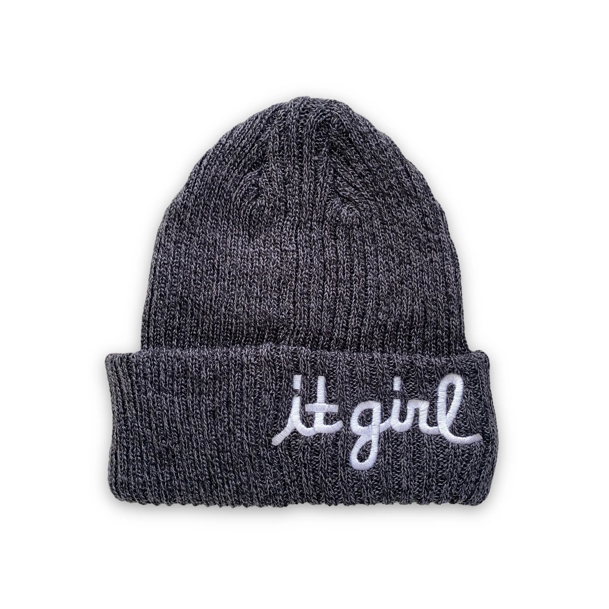 IT GIRL - IT BOY - IT THEY merino embroidered beanie