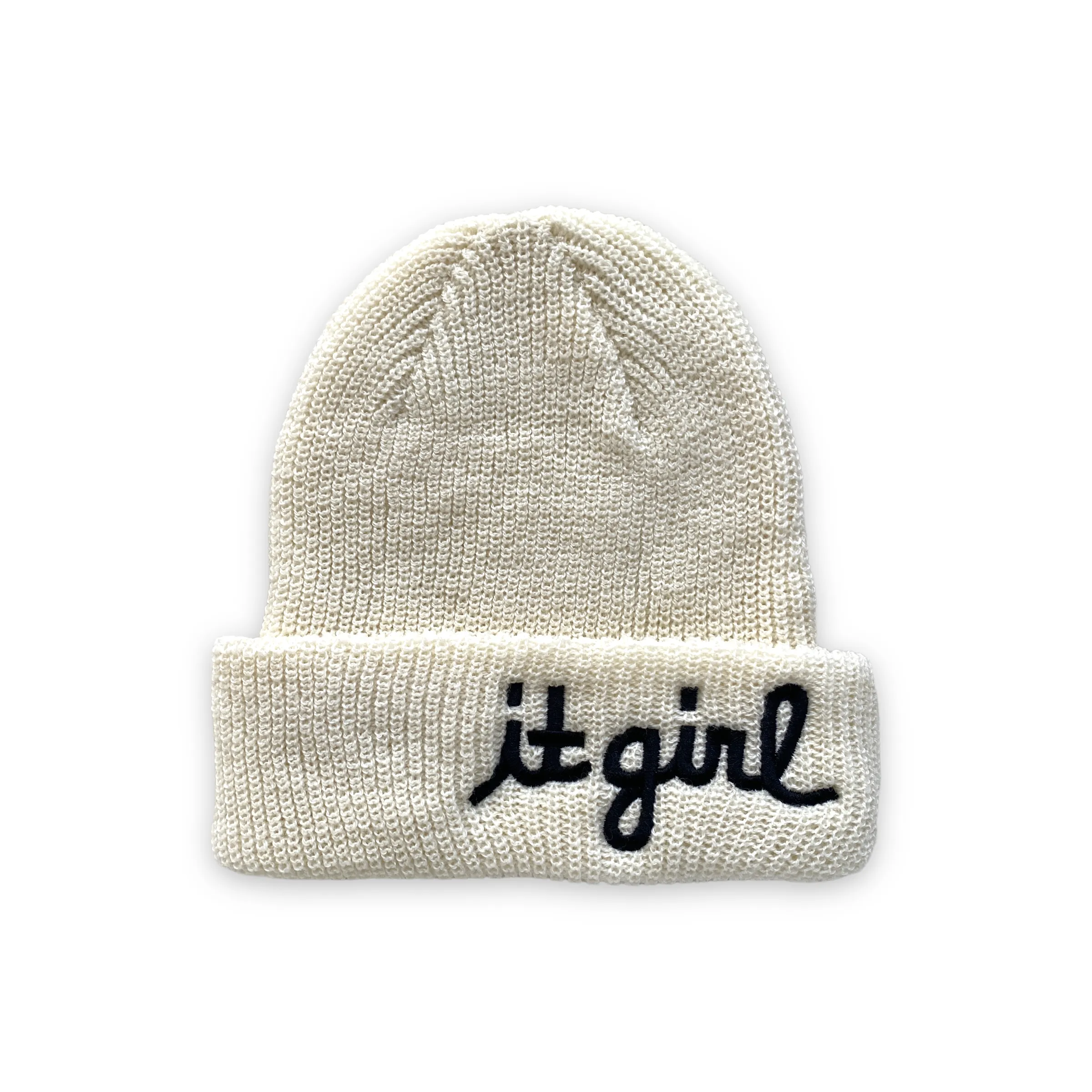IT GIRL - IT BOY - IT THEY merino embroidered beanie