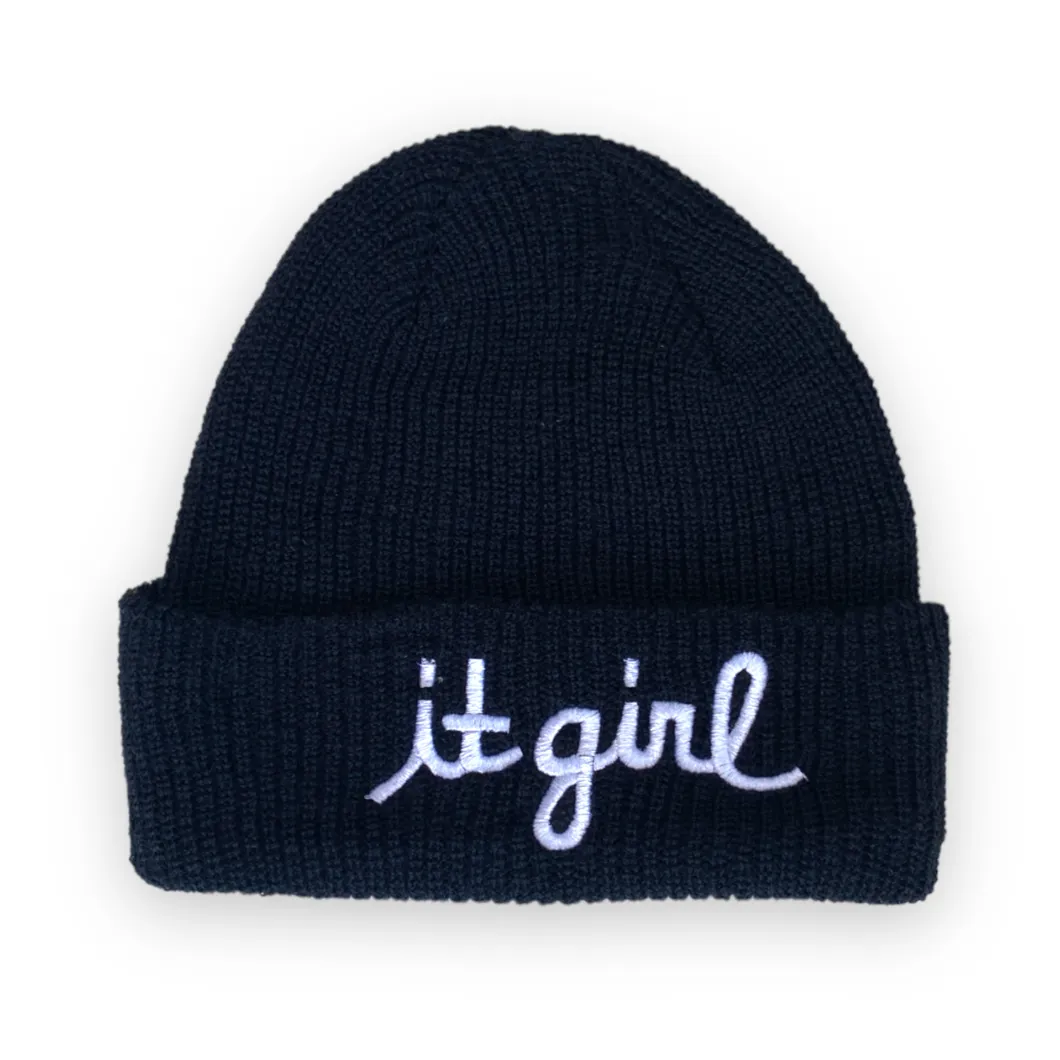 IT GIRL - IT BOY - IT THEY merino embroidered beanie