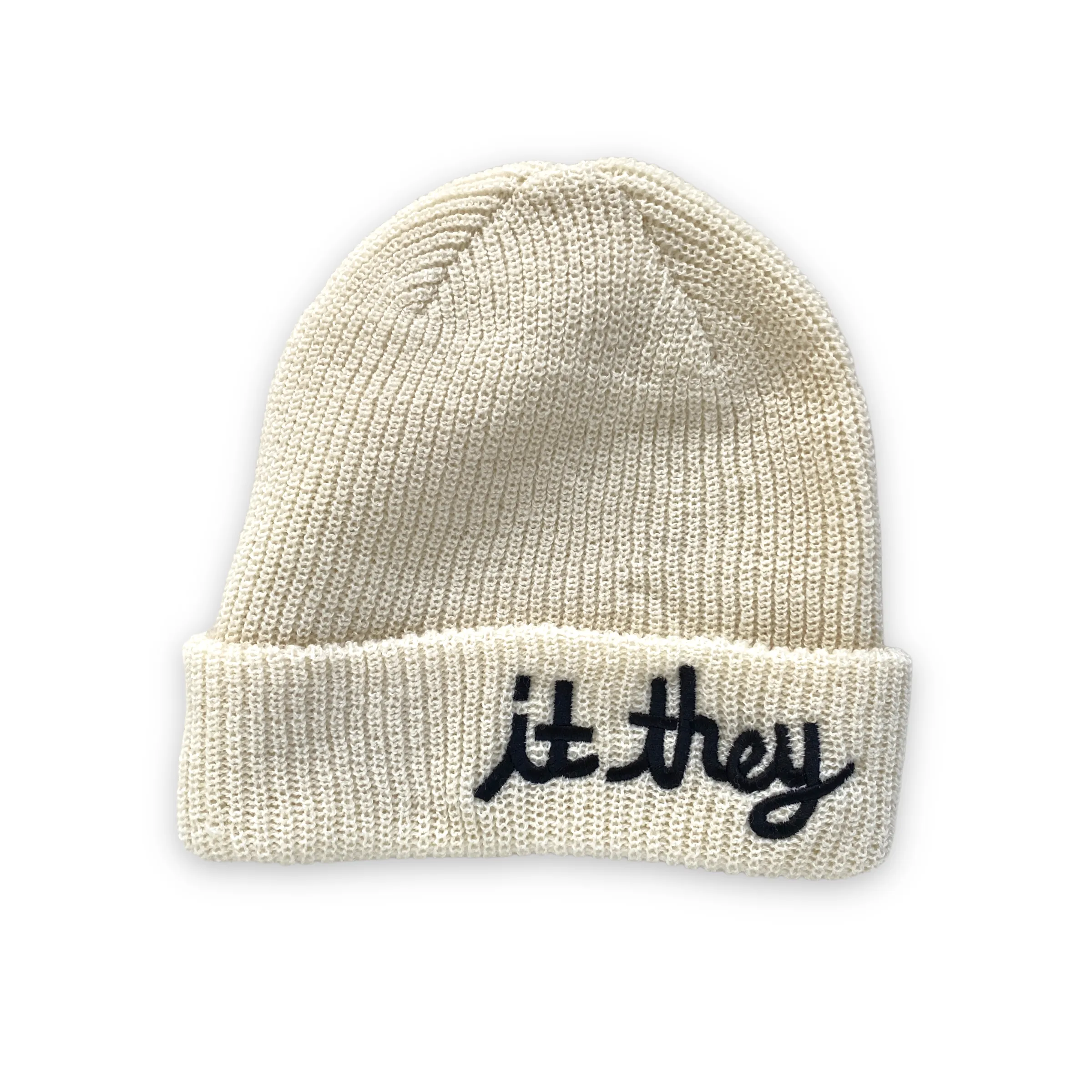 IT GIRL - IT BOY - IT THEY merino embroidered beanie
