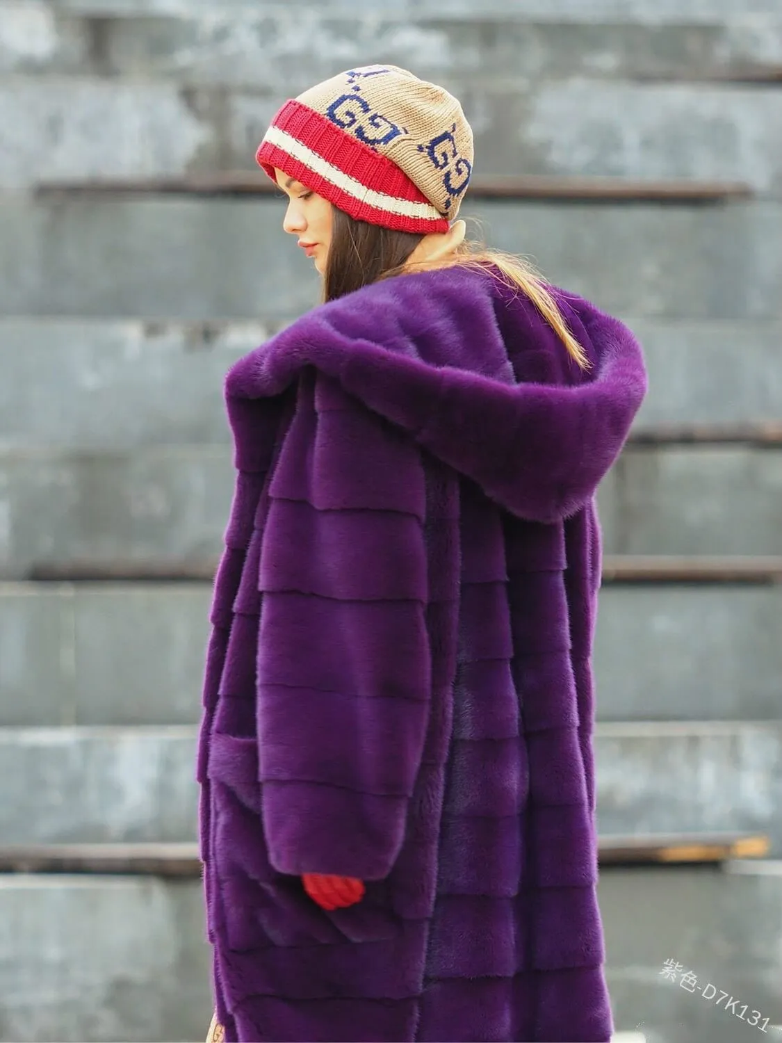 Ivy Hooded Fur Coat