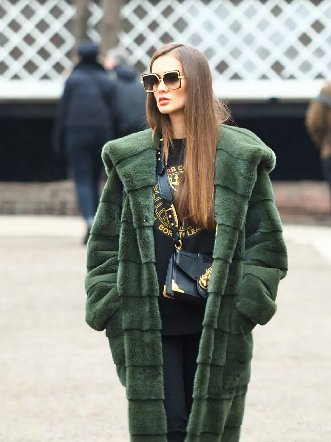 Ivy Hooded Fur Coat
