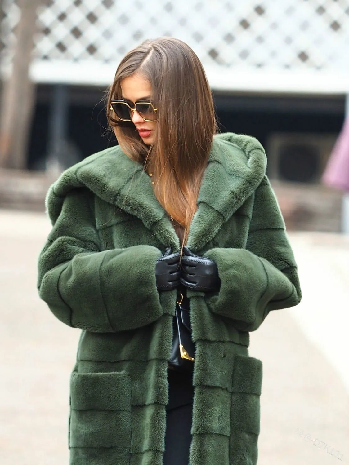 Ivy Hooded Fur Coat