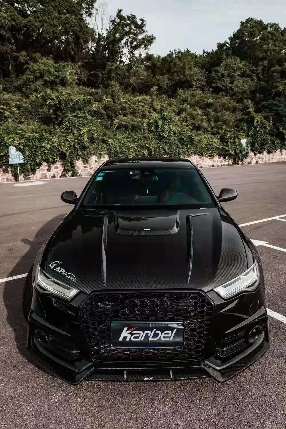 Karbel Carbon Dry Carbon Fiber Front Lip for Audi S6 & A6 S-Line & A6 Avant 2016-2018 C7.5