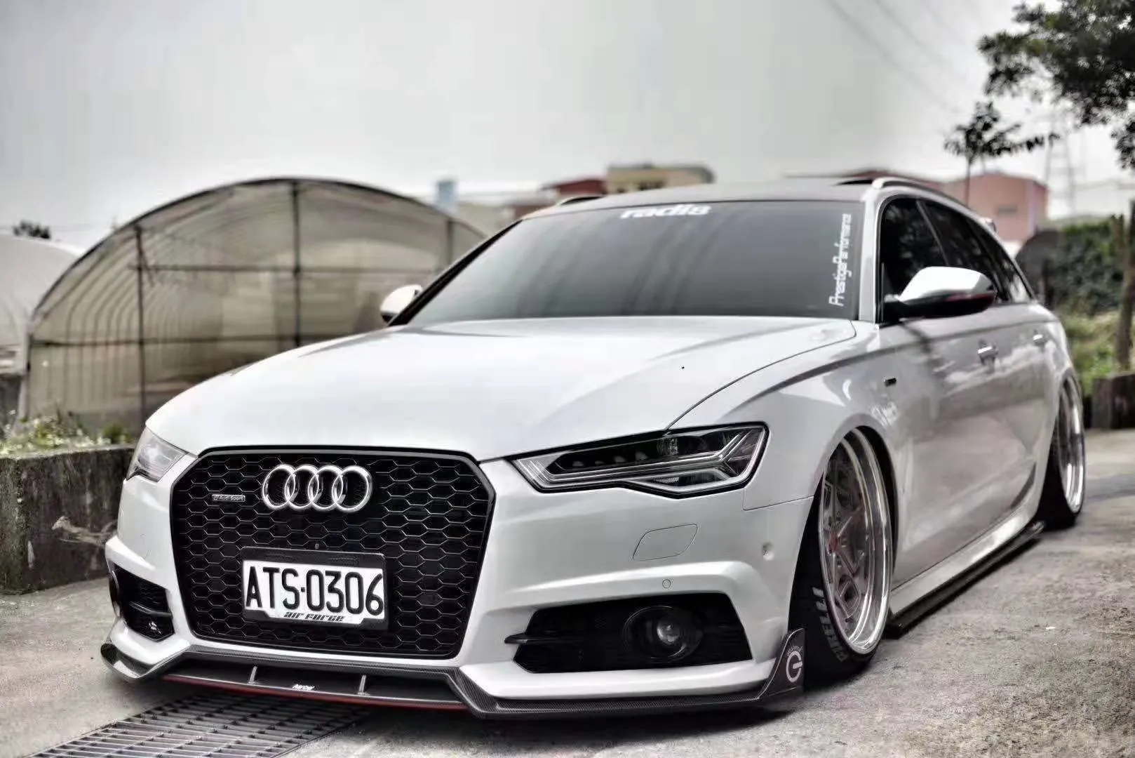 Karbel Carbon Dry Carbon Fiber Front Lip for Audi S6 & A6 S-Line & A6 Avant 2016-2018 C7.5