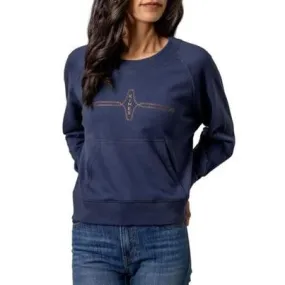 Kimes Women's Cropped Gracie Pullover-Blue