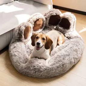 Large Round Dog Bed - Fuzzy Paw
