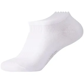 Laulax 6 Pairs Finest Combed Cotton Arch Support Trainer Socks, White, Size UK 9 - 11 / Europ 43 - 46