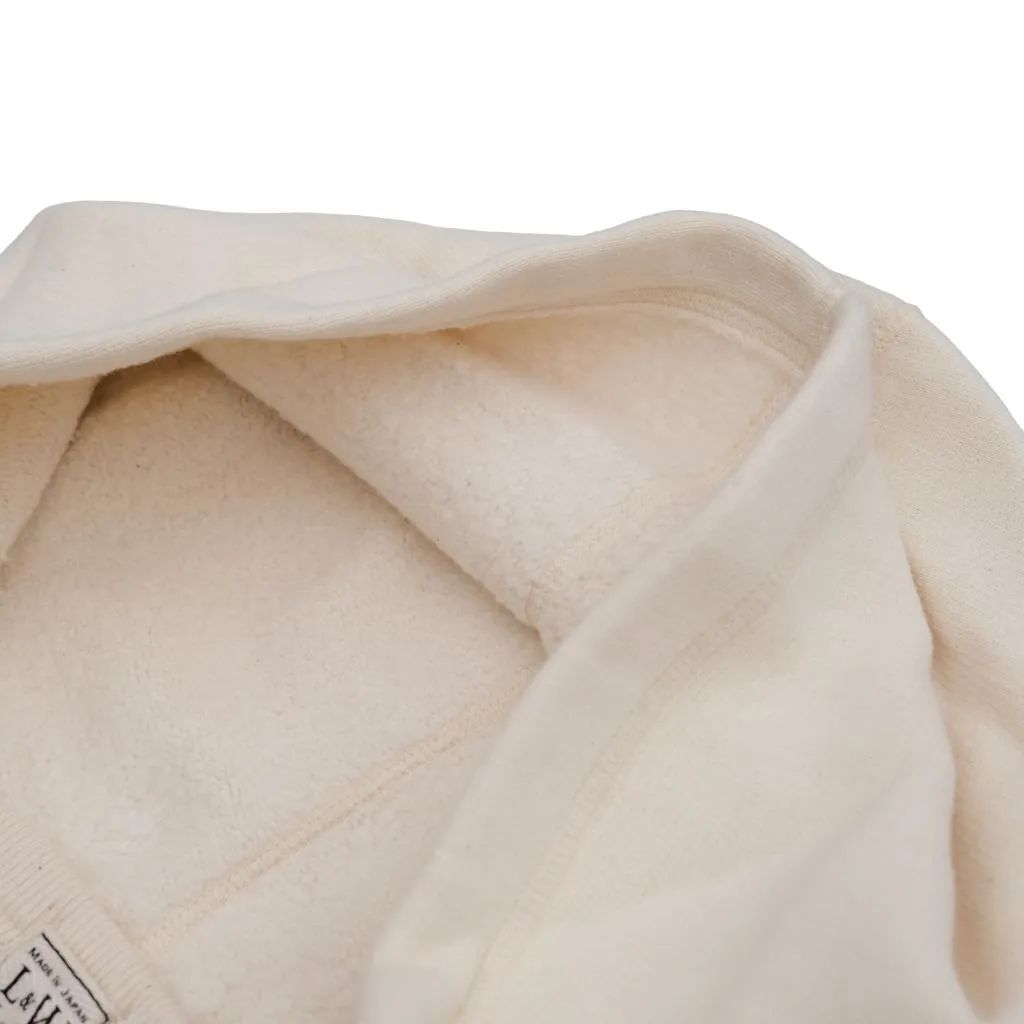 Loop & Weft Super Fluffy Knit After Hood Sweatshirt (Ivory)