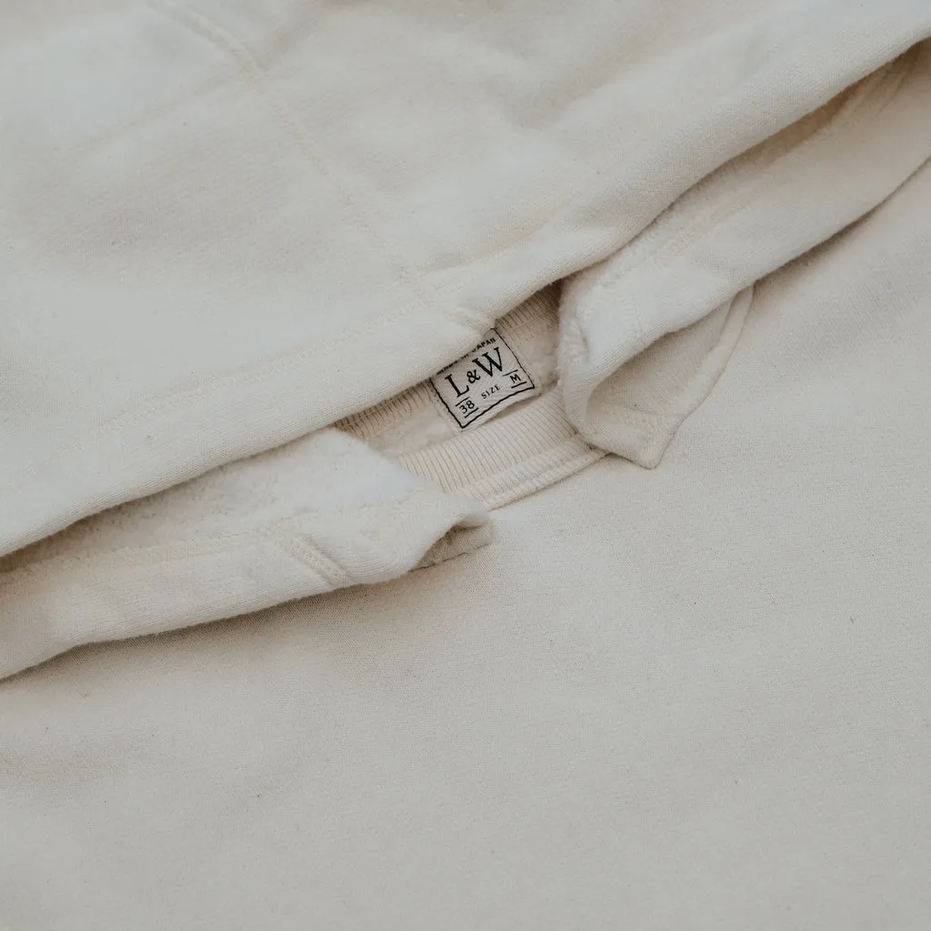 Loop & Weft Super Fluffy Knit After Hood Sweatshirt (Ivory)