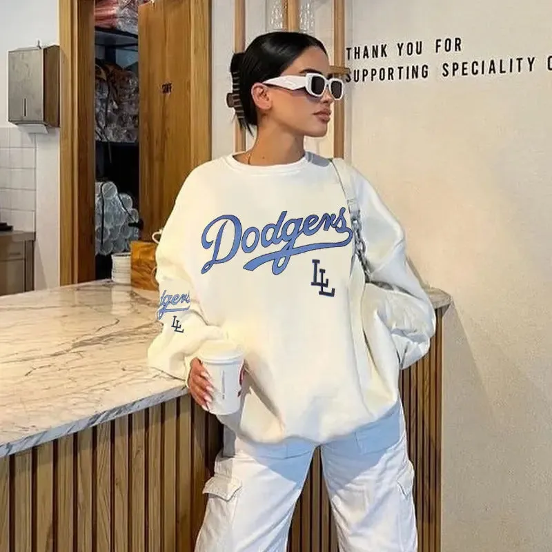 Loose New Printed Pullover Sweatshirt Women