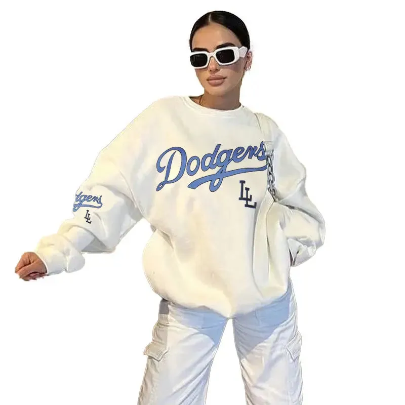 Loose New Printed Pullover Sweatshirt Women