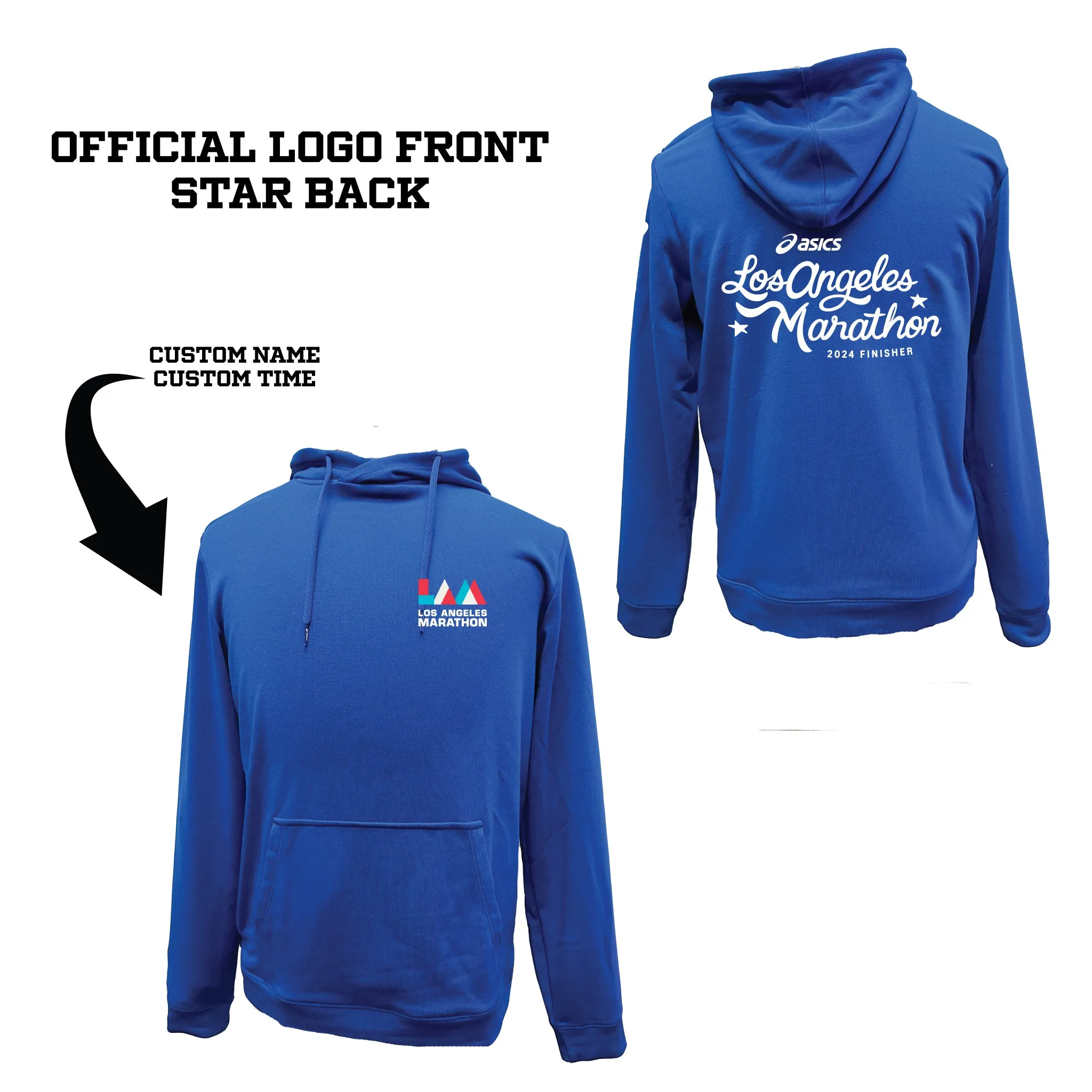 Los Angeles Marathon 2024 Official Finisher Unisex Royal French Terry Hoodie (2031A617)