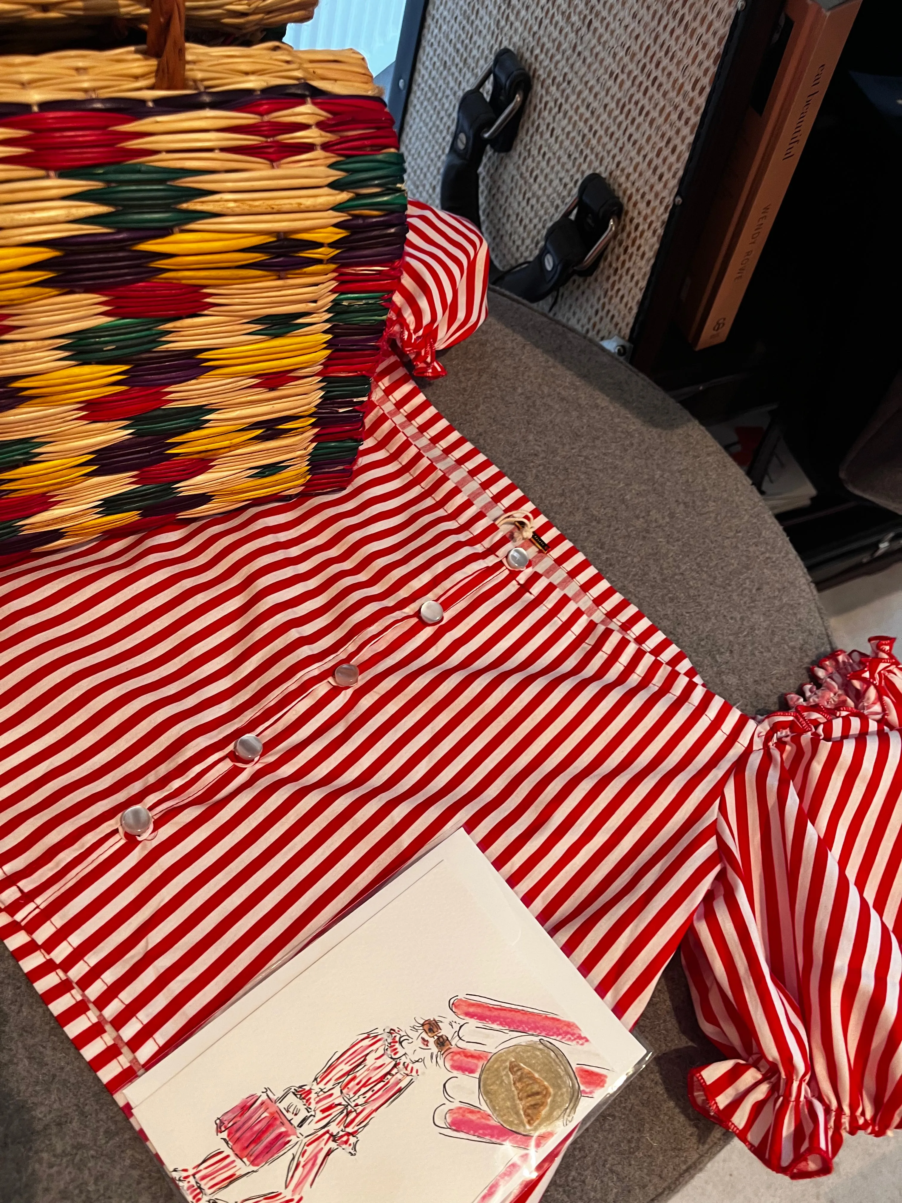 Lucie crop top - red stripes