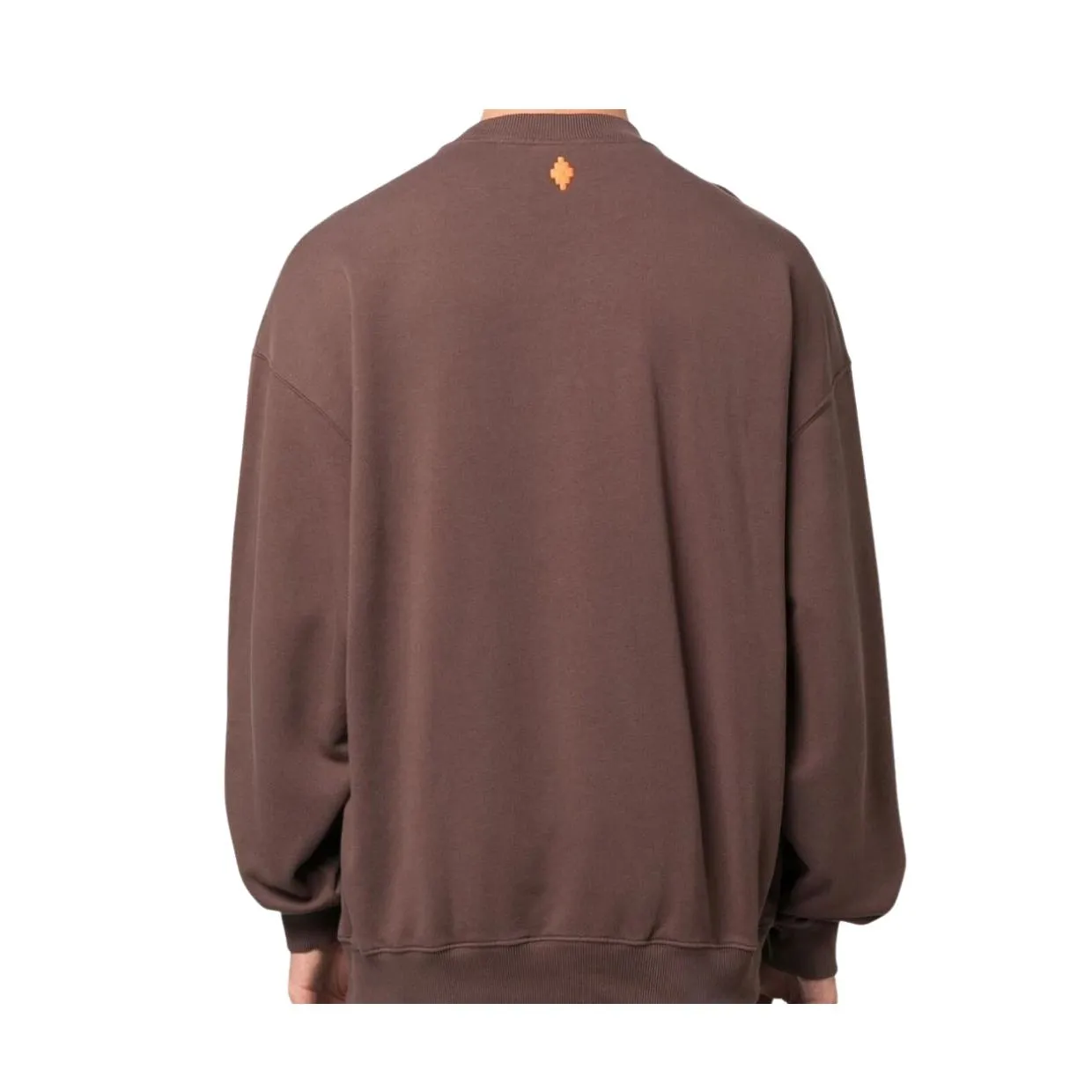 Marcelo Burlon Printed Collar Feathers Brown Sweatshirt