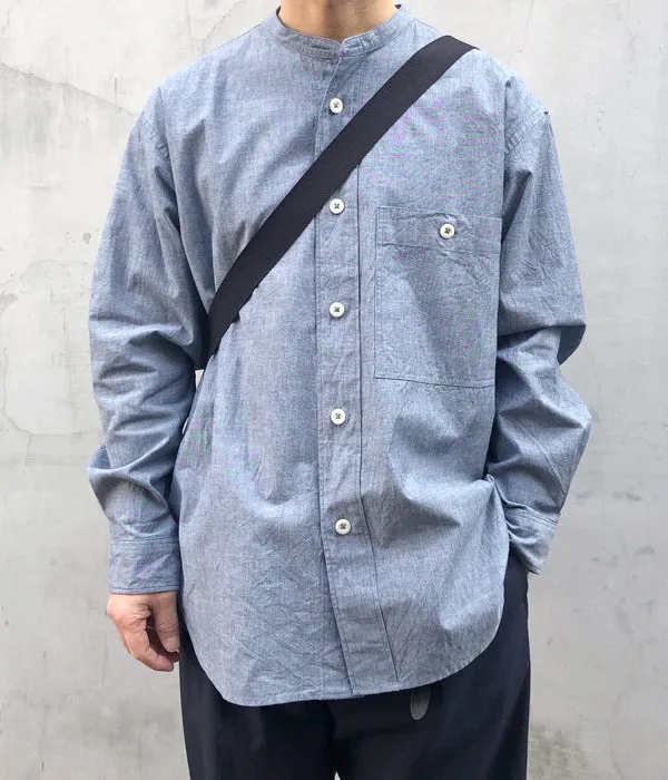 MHL./FADED COTTON SHIRTING SHIRT (INDIGO)