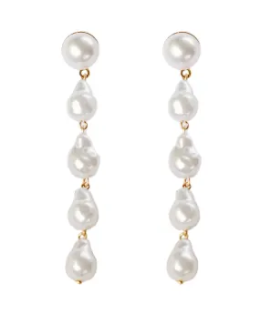 Natural Pearl Statement Drop Earrings
