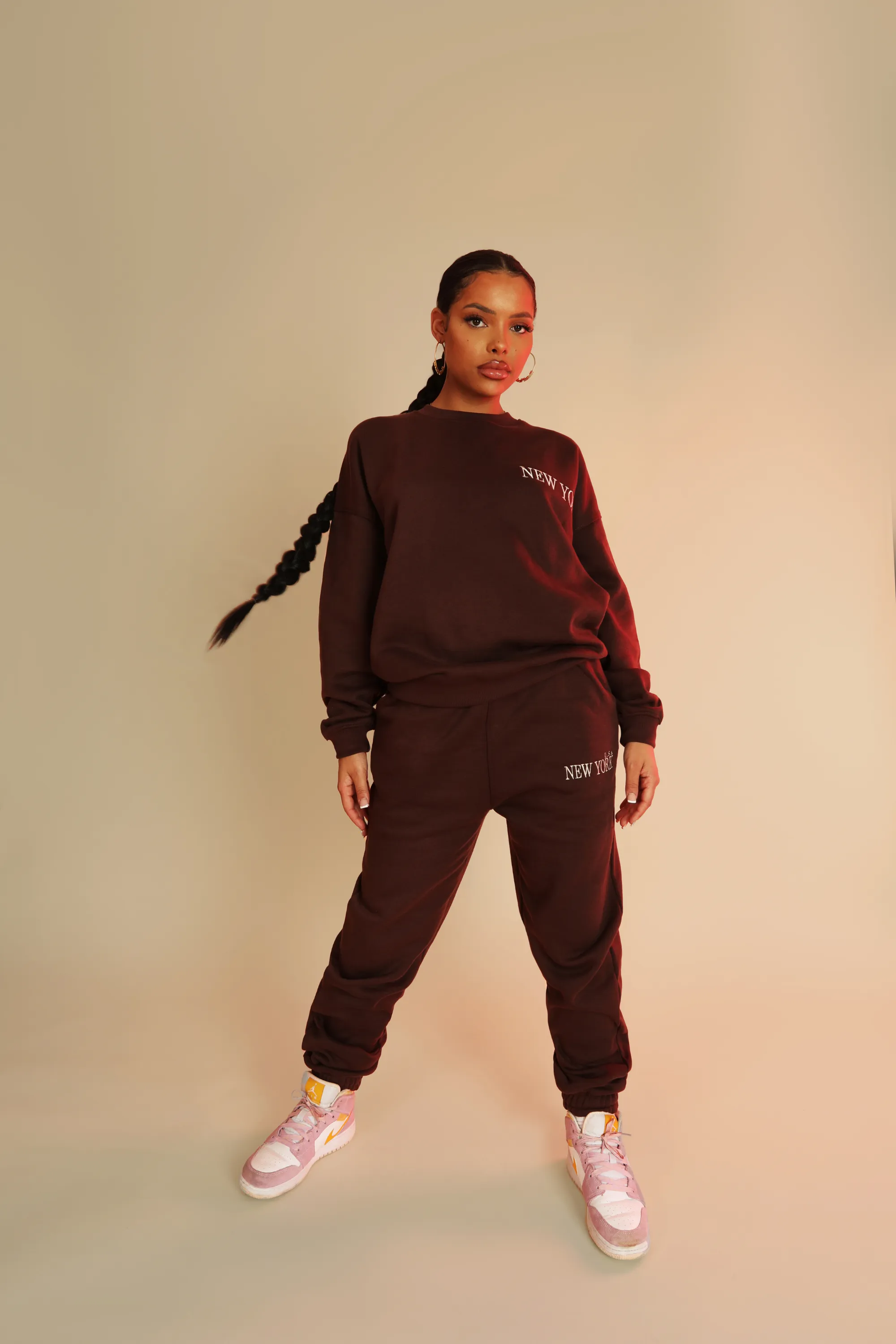New York Oversized Sweatshirt Chocolate