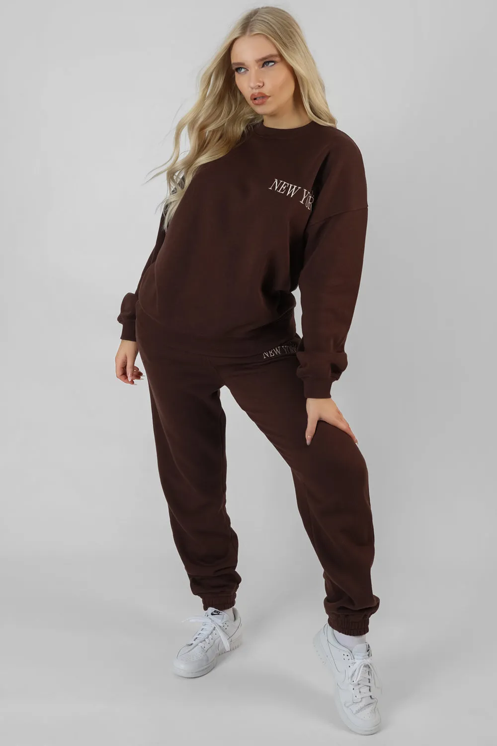 New York Oversized Sweatshirt Chocolate
