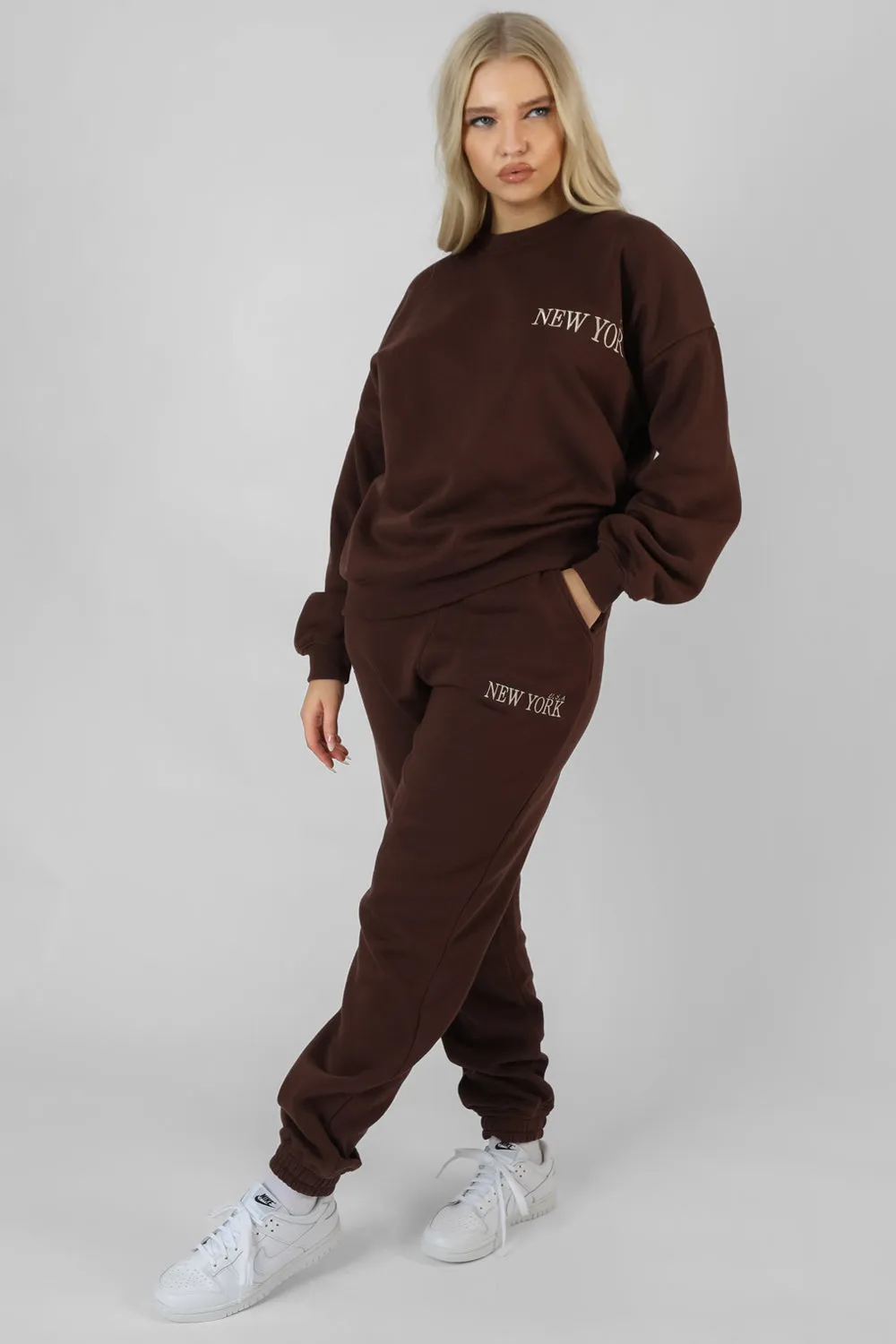 New York Oversized Sweatshirt Chocolate