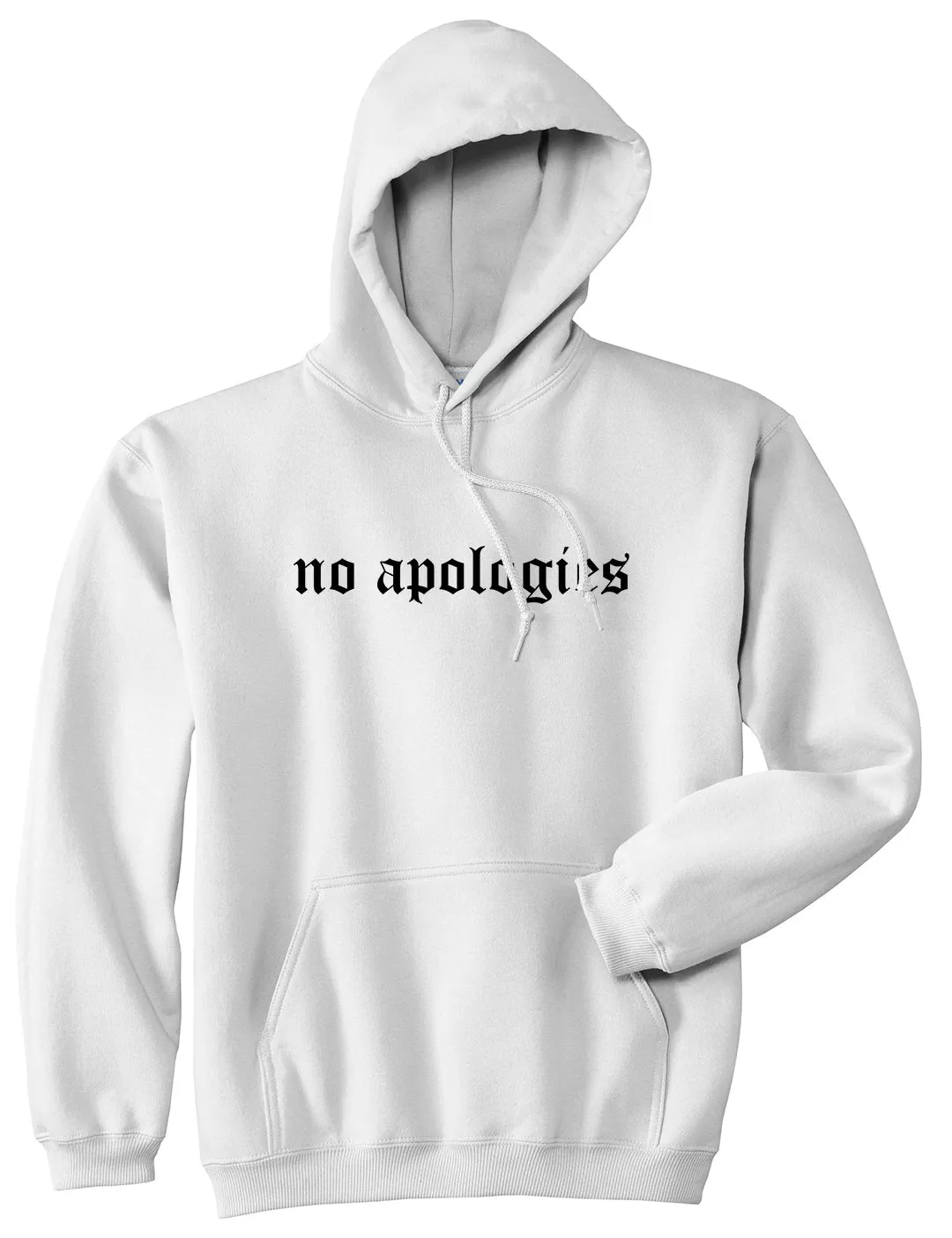 No Apologies Old English Mens Pullover Hoodie