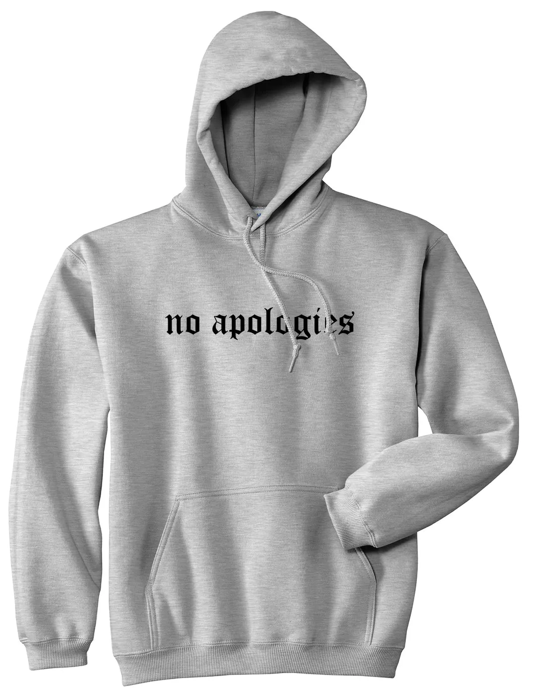 No Apologies Old English Mens Pullover Hoodie