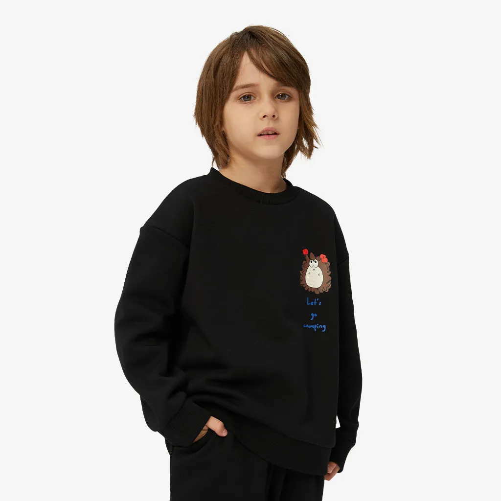 Print Round Neck Sweatshirt