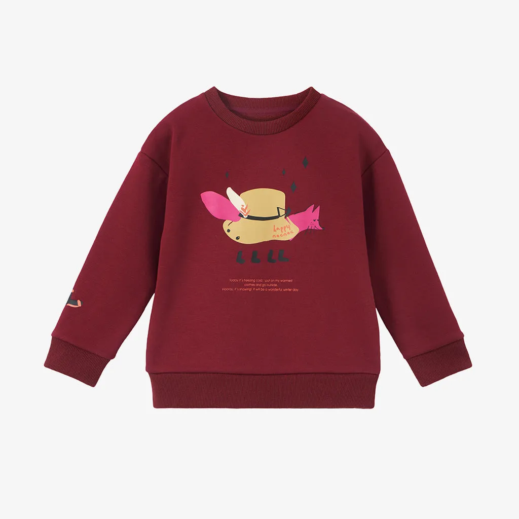 Print Round Neck Sweatshirt