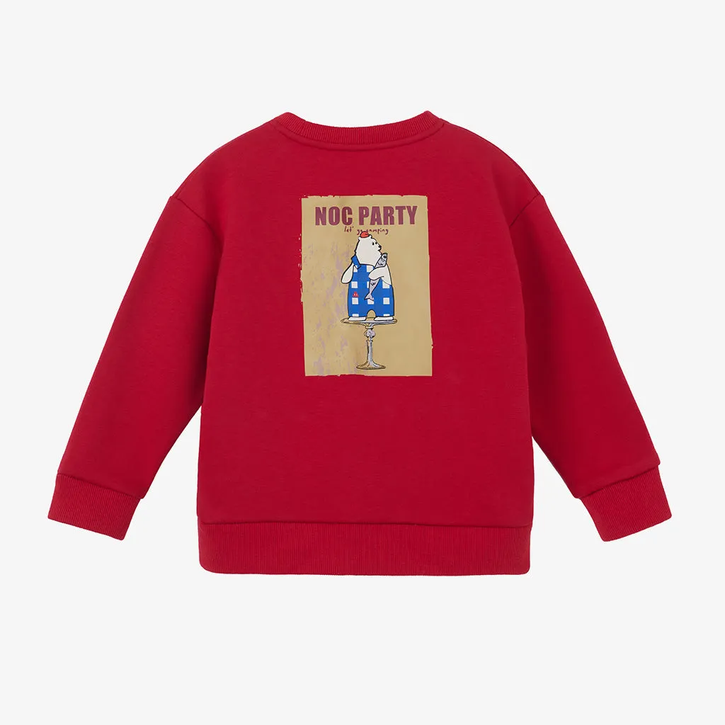Print Round Neck Sweatshirt