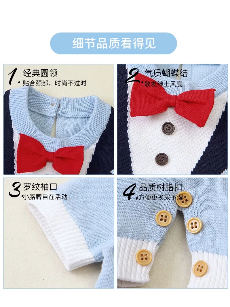 "Troy" Baby's Knit Romper