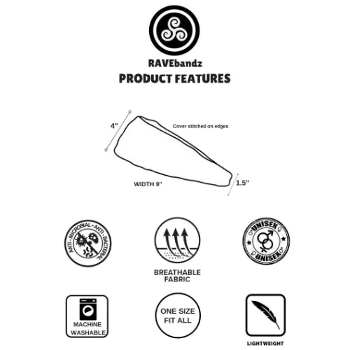 RAVEbandz The Pro - Wide Stretch Headband (Hello Summer 1)