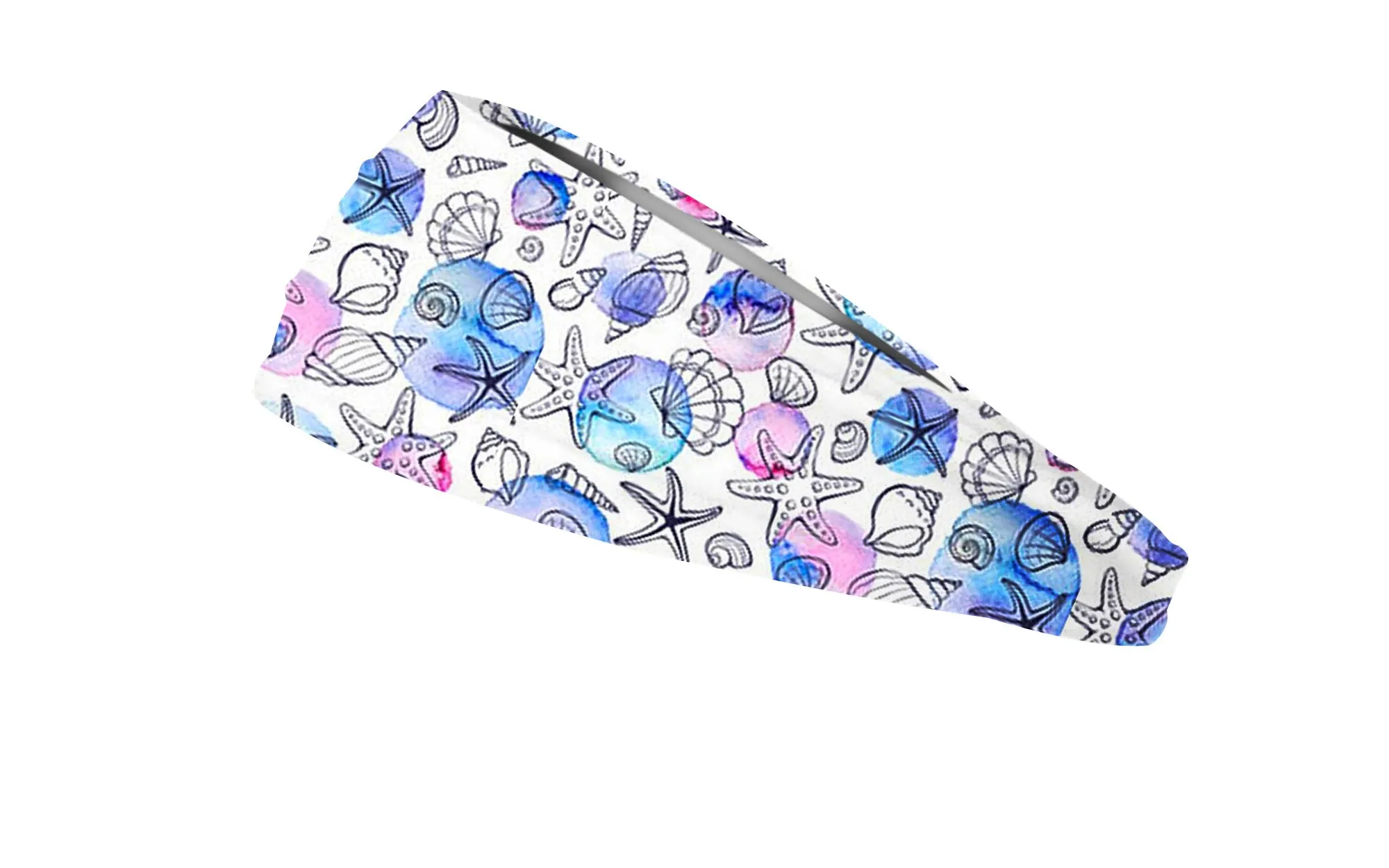 RAVEbandz The Pro - Wide Stretch Headband (Sally Sells Seashells)