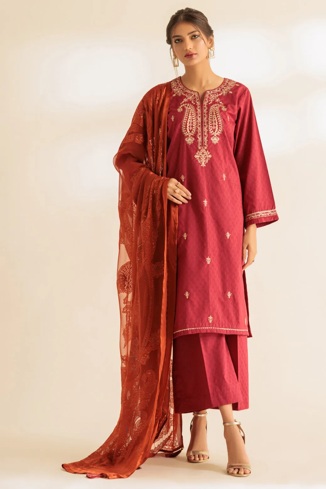 RED-JACQUARD-3 PIECE (SS5243P31)