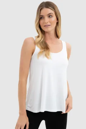 Relaxed Bamboo Singlet - White Relaxed Bamboo Singlet - White