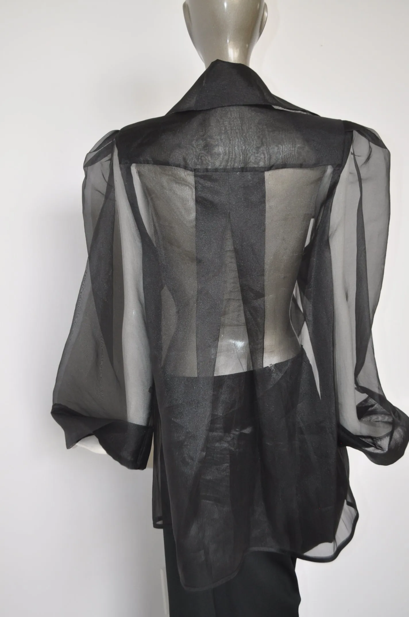 Sheer jacket mashia 1980s Avant garde style