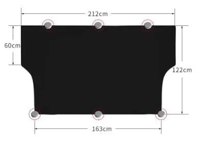 Size: 6 Magnets, Quantity: 5pc - 210*120cm car magnetic snow gear