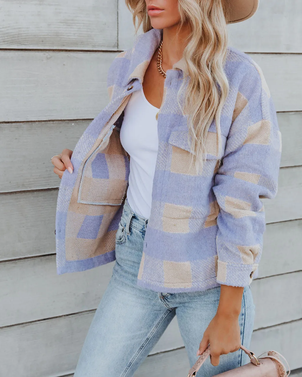 TastyHottie - Gillian Plaid Button Down Shacket