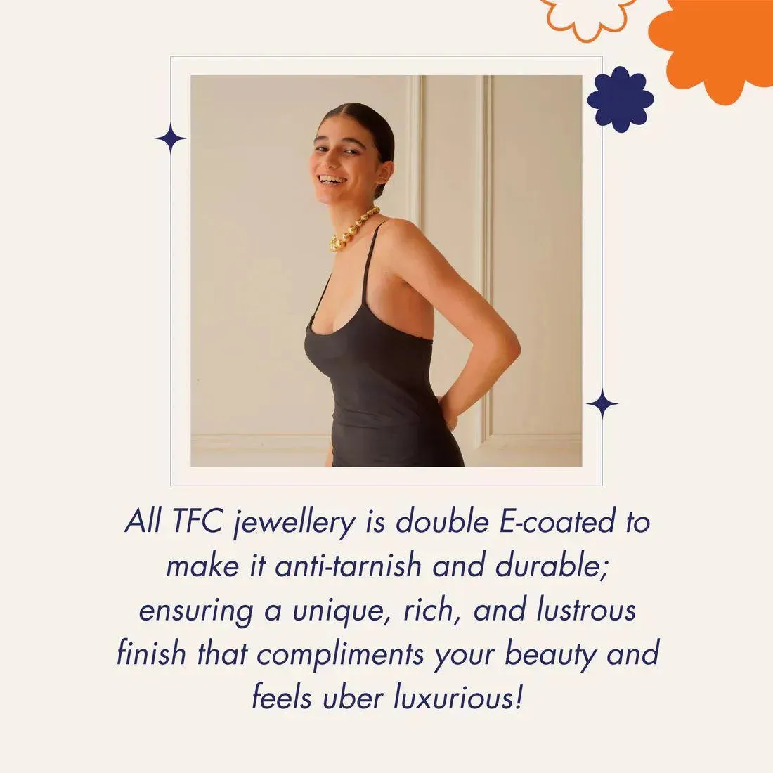 TFC Deepika Drop Bead Vortex Gold Plated Shoulder Duster Dangler Earrings