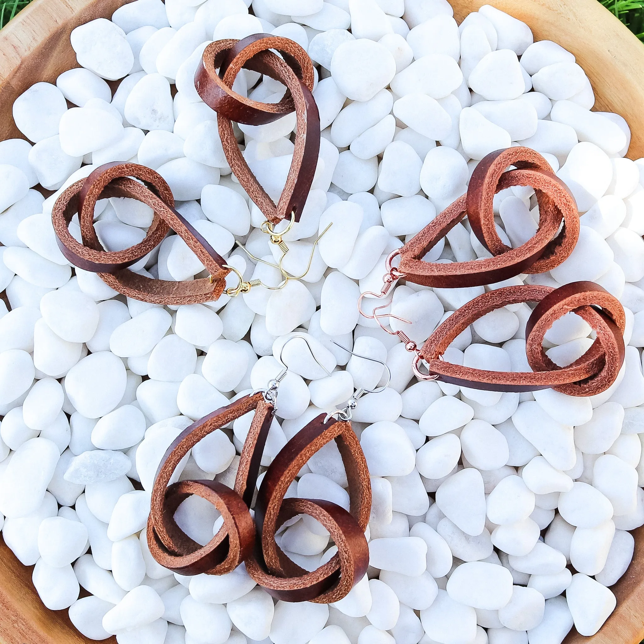 Twisted Gypsy Leather Earrings